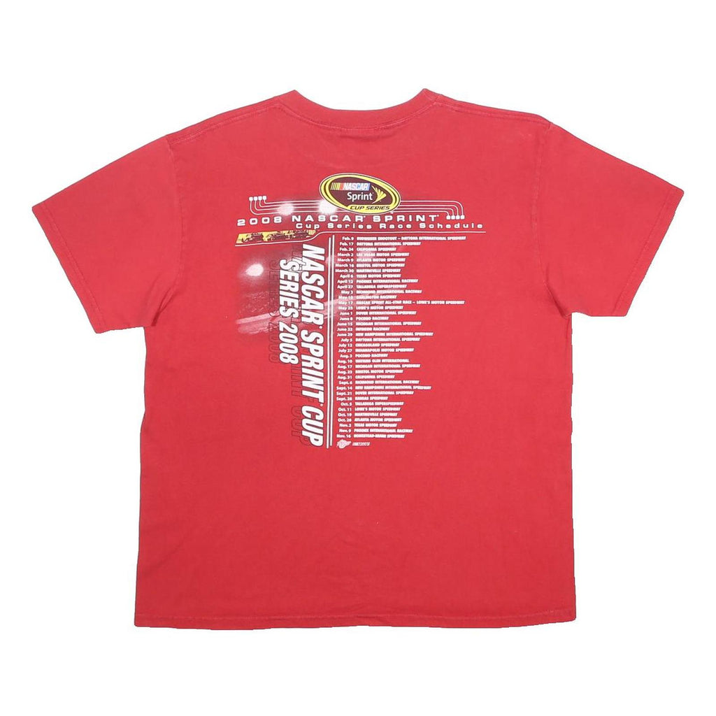 WINNER'S CIRCLE Mens Red Nascar Sprint Cup Series 2008 Graphic T-Shirt L Short
