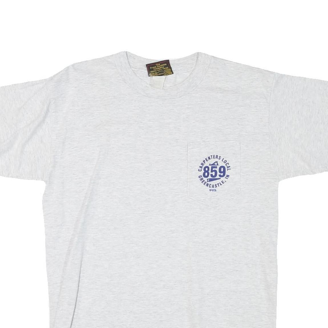 FRANK DOOLITTLE Mens Grey USA Graphic T-Shirt S Short Sleeve Crew Neck