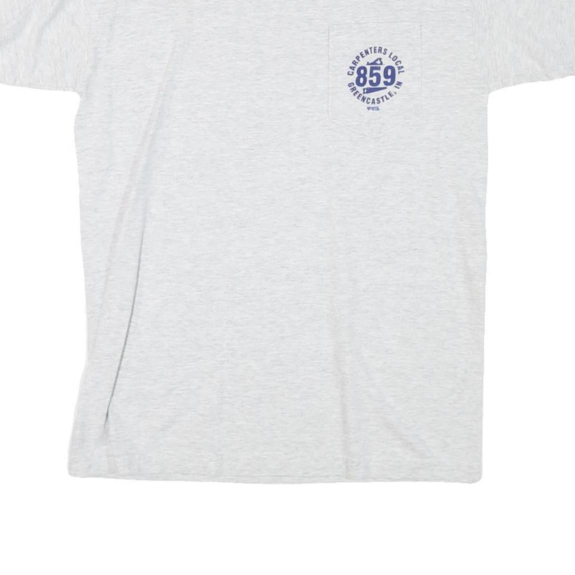 FRANK DOOLITTLE Mens Grey USA Graphic T-Shirt S Short Sleeve Crew Neck