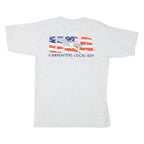 FRANK DOOLITTLE Mens Grey USA Graphic T-Shirt S Short Sleeve Crew Neck