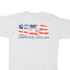 FRANK DOOLITTLE Mens Grey USA Graphic T-Shirt S Short Sleeve Crew Neck