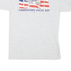 FRANK DOOLITTLE Mens Grey USA Graphic T-Shirt S Short Sleeve Crew Neck