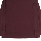 TOMMY HILFIGER Mens Maroon Long Sleeve Plain XL Cotton Classic Fit Polo Shirt