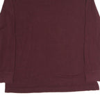 TOMMY HILFIGER Mens Maroon Long Sleeve Plain XL Cotton Classic Fit Polo Shirt