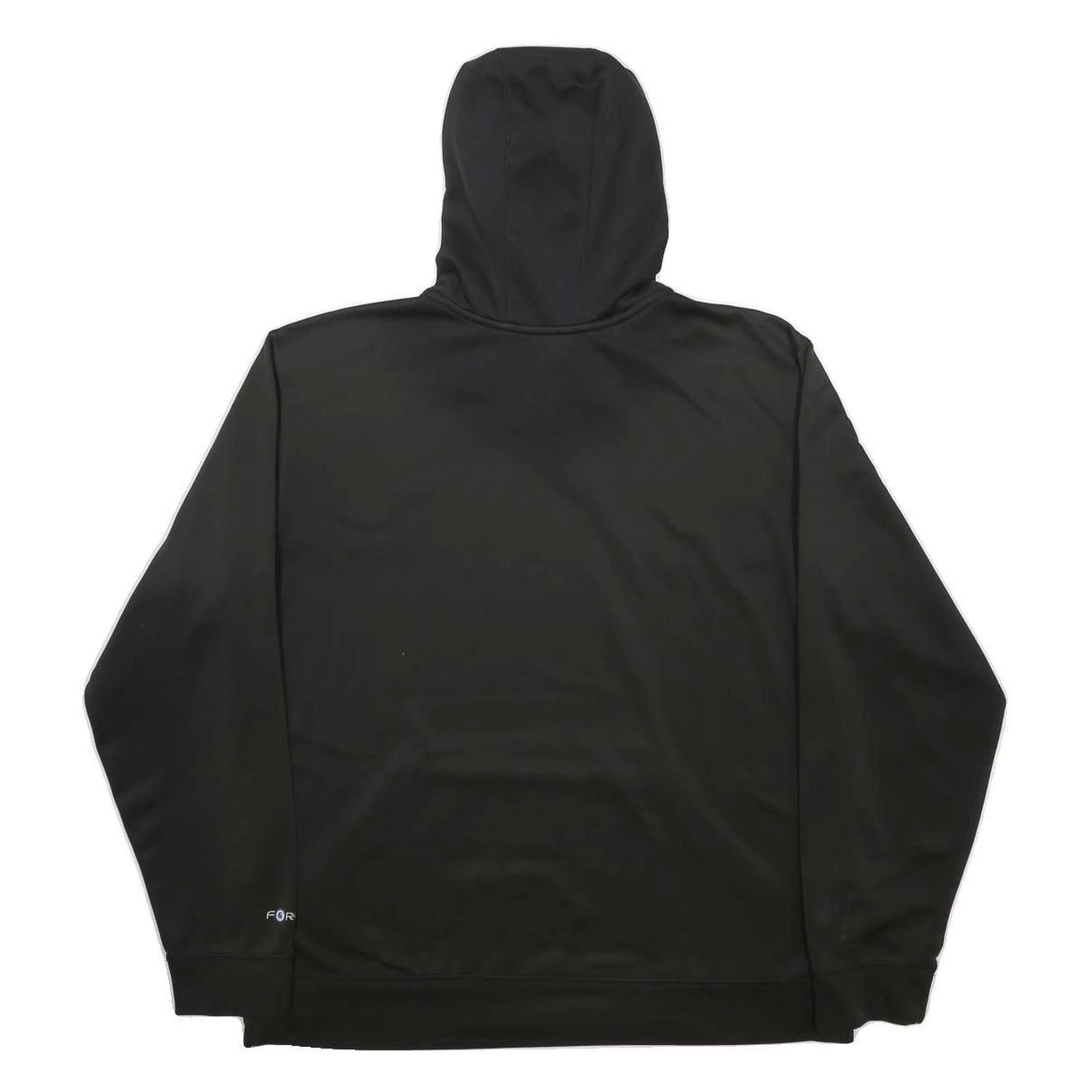 CARHARTT Mens Black Hoodie L Polyester Blend Front Logo Pullover