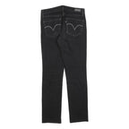 LEVI'S Womens Jeans Black Slim Skinny Denim W29 L29 Zip Cotton Blend Premium