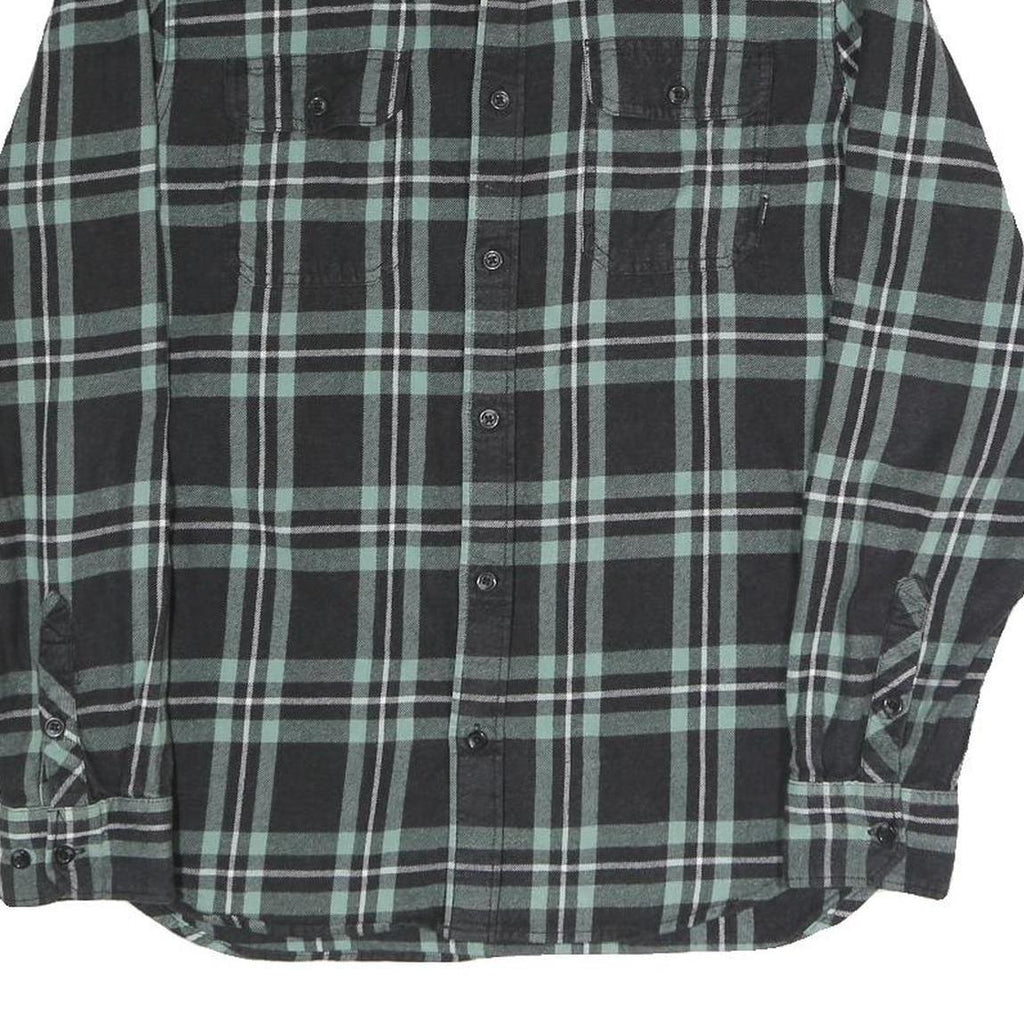 VANS Mens Black & Green Check Shirt M Cotton Blend Long Sleeve Casual