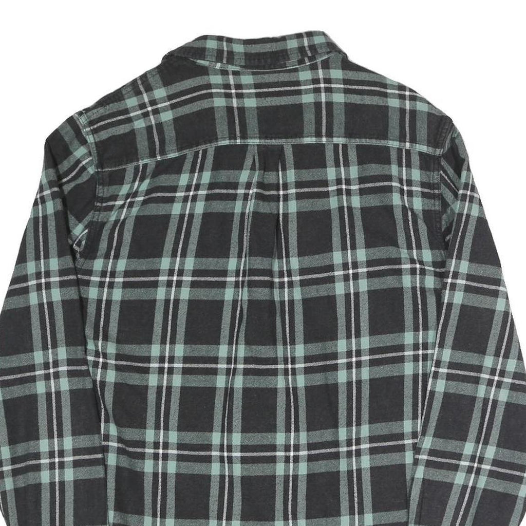 VANS Mens Black & Green Check Shirt M Cotton Blend Long Sleeve Casual