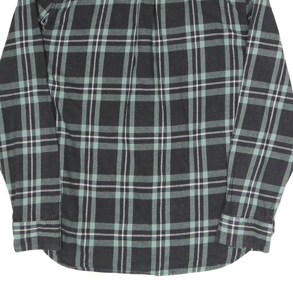 VANS Mens Black & Green Check Shirt M Cotton Blend Long Sleeve Casual