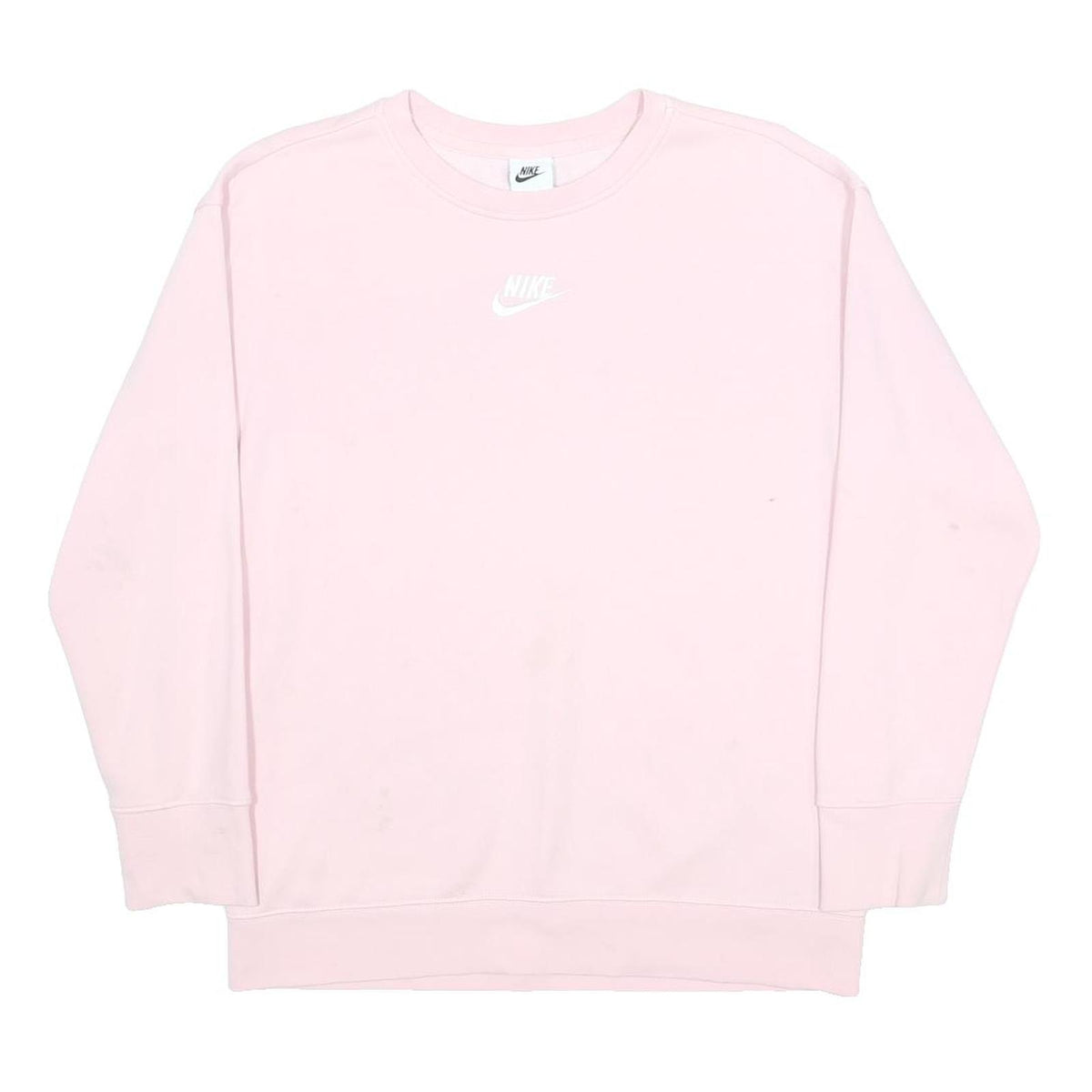 NIKE Womens Pink Cotton Blend Crew Neck XL Sweatshirt Casual Athletic