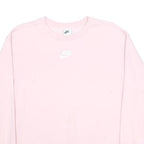NIKE Womens Pink Cotton Blend Crew Neck XL Sweatshirt Casual Athletic
