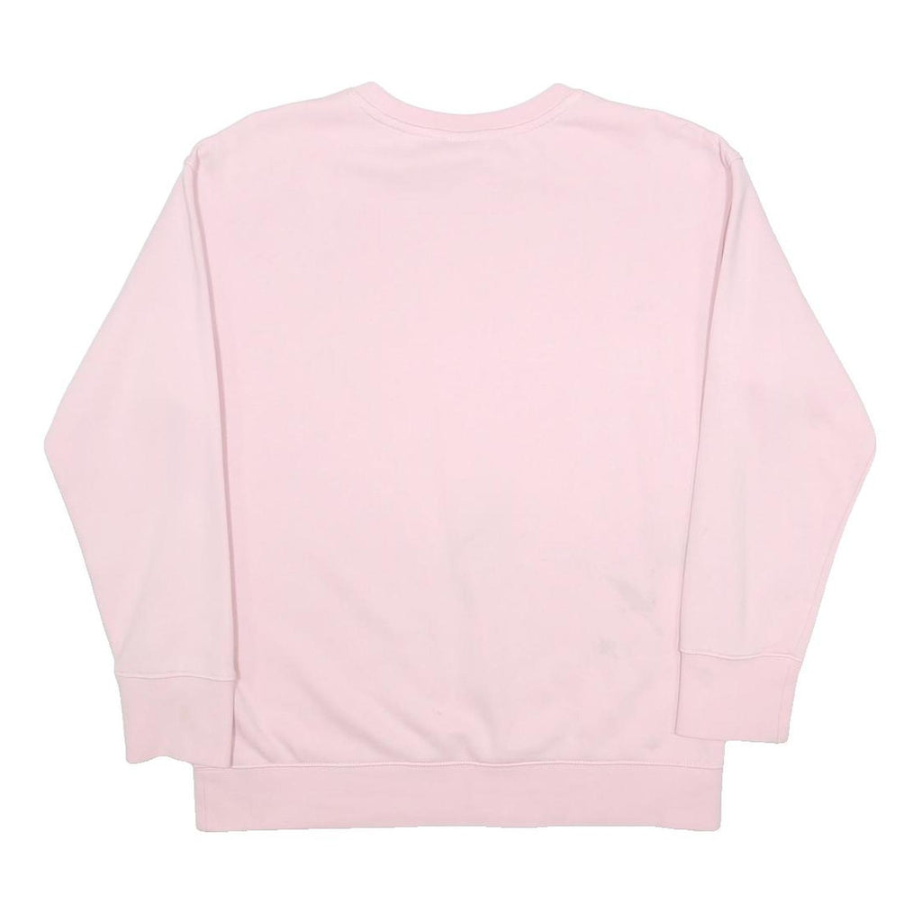 NIKE Womens Pink Cotton Blend Crew Neck XL Sweatshirt Casual Athletic