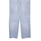 GARRY Mens Jeans Blue Regular Straight Denim Light W33 L32 Button Cotton Blend