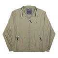 NAUTICA Mens Beige Zip Jacket M Polyester Plain Lightweight Casual