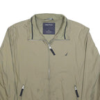 NAUTICA Mens Beige Zip Jacket M Polyester Plain Lightweight Casual