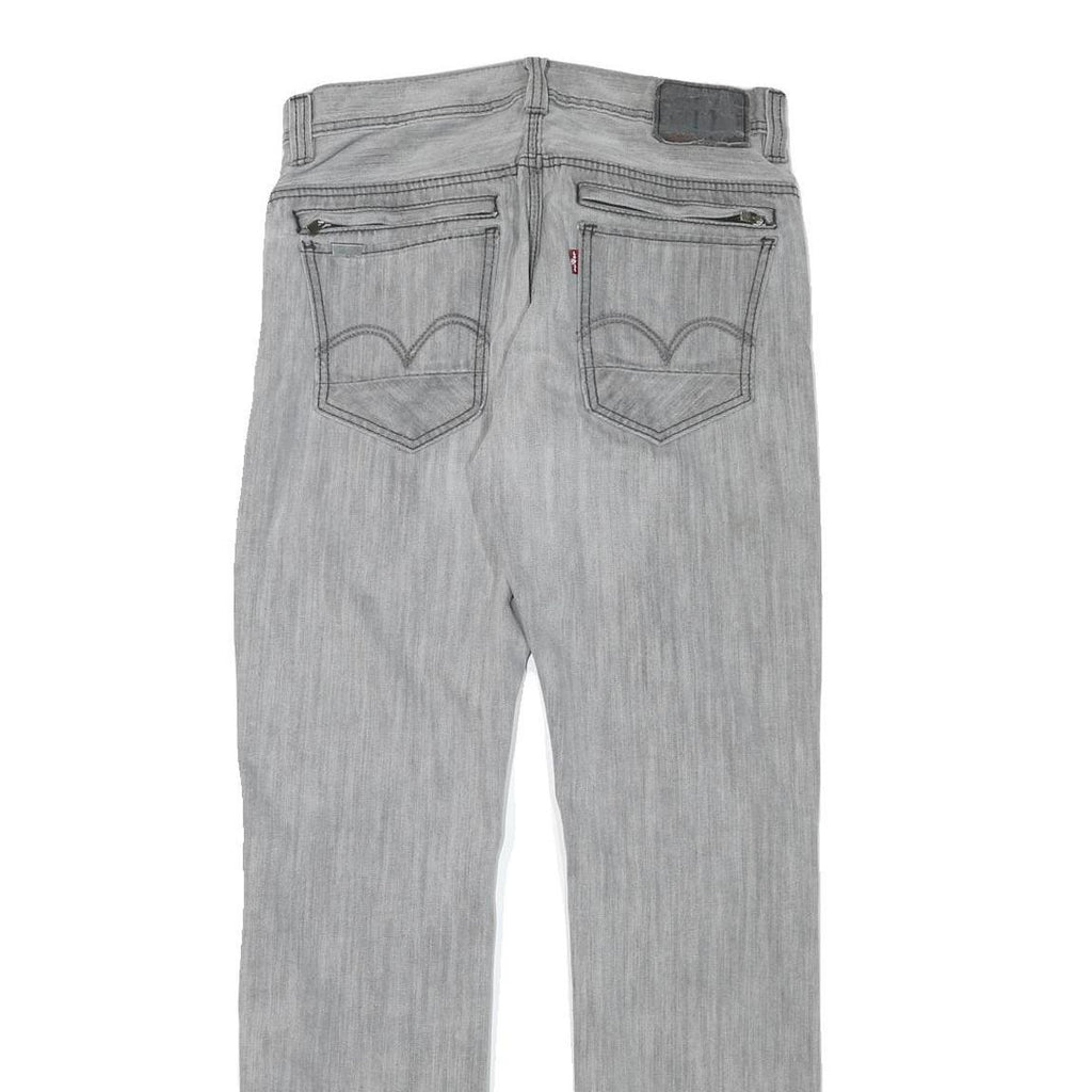 LEVI'S Mens Slim Light Grey Denim Jeans W32 L34 Zip Closure Classic Fit Casual