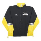ADIDAS Mens Black & Yellow Track Jacket M Polyester Zip Logo Sport Casual