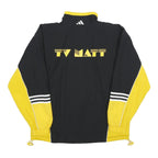 ADIDAS Mens Black & Yellow Track Jacket M Polyester Zip Logo Sport Casual