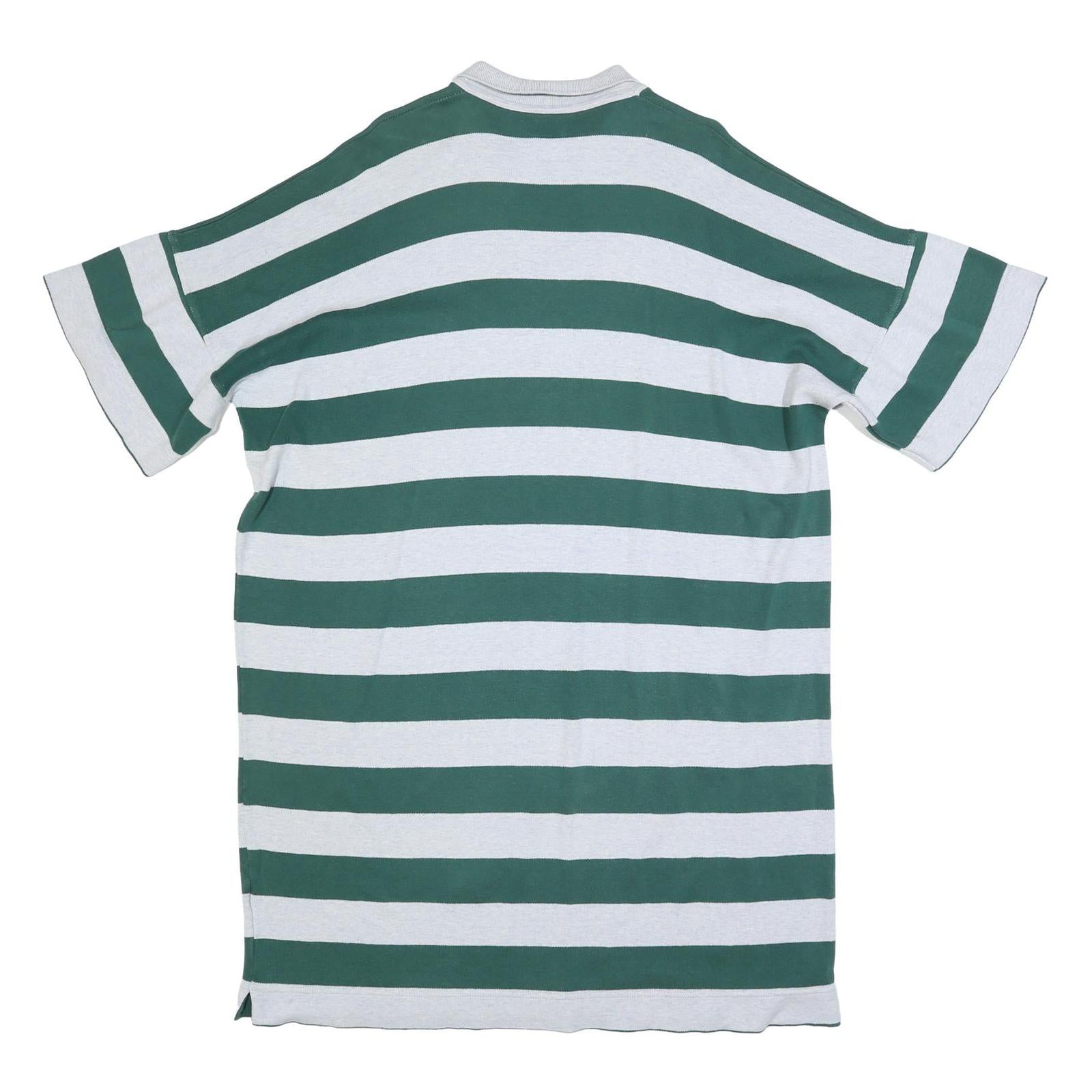 NANTUCKET ISLAND Womens Green & White Striped Day Cotton Blend Dress 3XL Relaxed