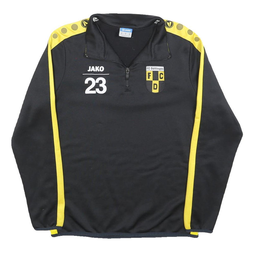 JAKO Mens Black & Yellow Fc Döttingen 1/4 Zip S Training Sweatshirt