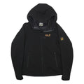 JACK WOLFSKIN Womens Black Outdoor Jacket UK 10 Polyester Blend Hooded Zip