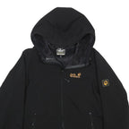 JACK WOLFSKIN Womens Black Outdoor Jacket UK 10 Polyester Blend Hooded Zip