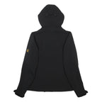 JACK WOLFSKIN Womens Black Outdoor Jacket UK 10 Polyester Blend Hooded Zip