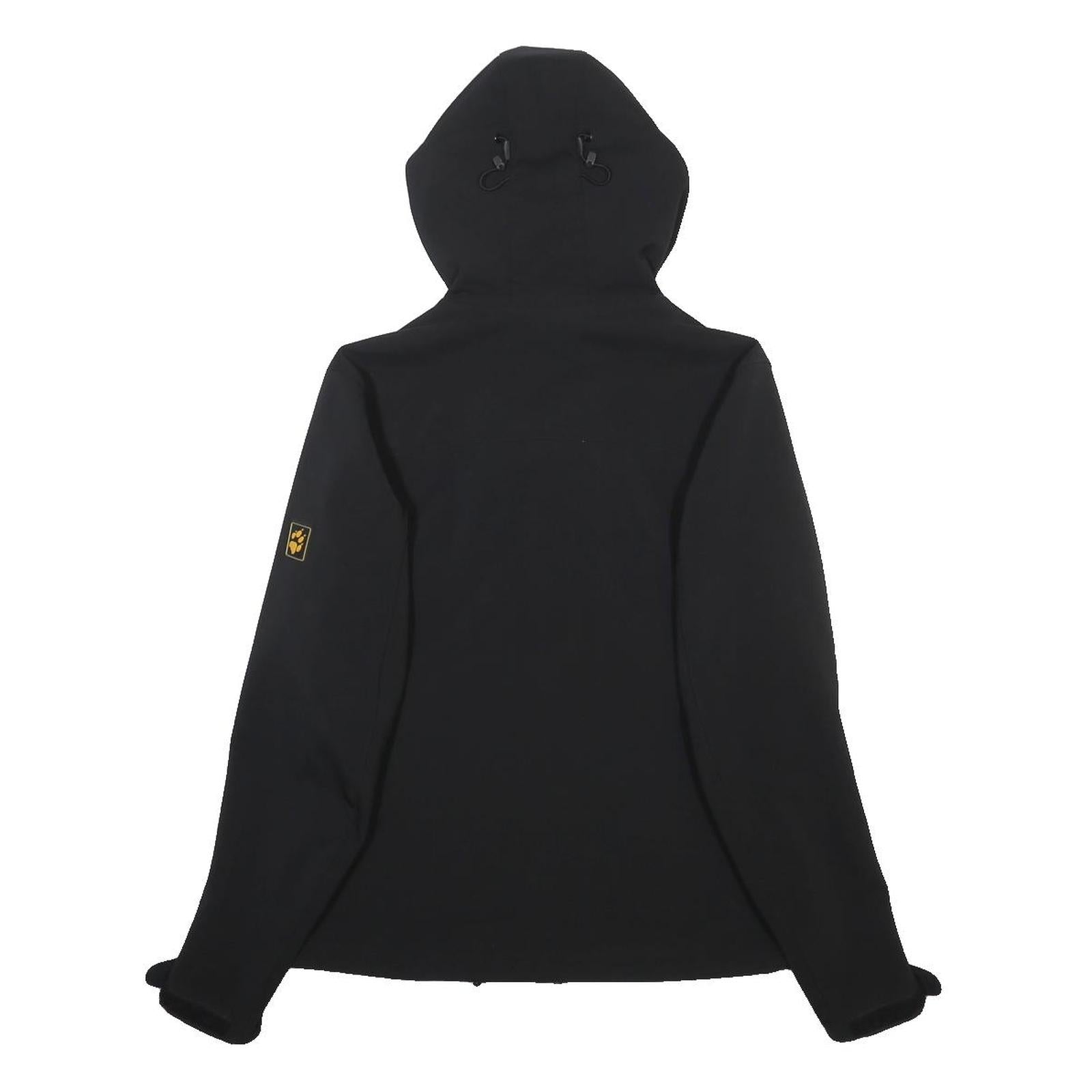 JACK WOLFSKIN Womens Black Outdoor Jacket UK 10 Polyester Blend Hooded Zip