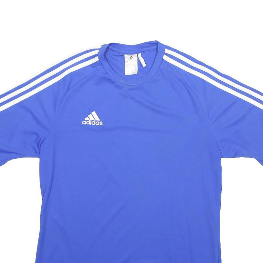 ADIDAS Mens Blue Athletic T-Shirt M Short Sleeve Crew Neck Sports Training Gym