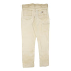 CARHARTT Mens Cotton Blend Beige Regular Fit Straight Leg Trousers W36 L32