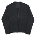 CALVIN KLEIN JEANS Mens Black Patterned Jumper Full Zip Crew Neck Basic Knit XL