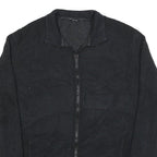 CALVIN KLEIN JEANS Mens Black Patterned Jumper Full Zip Crew Neck Basic Knit XL