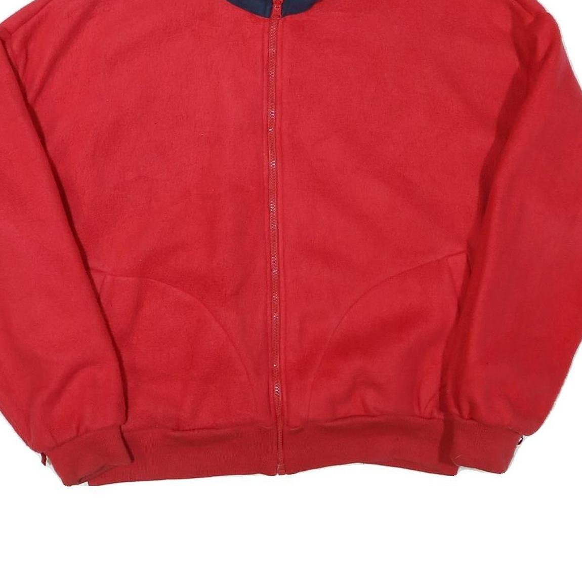 ST JOHNS BAY Mens Red & Navy Zip Jacket XL Polyester Blend Plain Casual