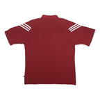 ADIDAS Mens Red Polo Shirt L Cotton Blend Short Sleeve Casual Sport Tee