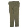 CHICOREE Womens Cotton Blend Slim Fit Cargo Green Trousers W32 L30 Side Stripe