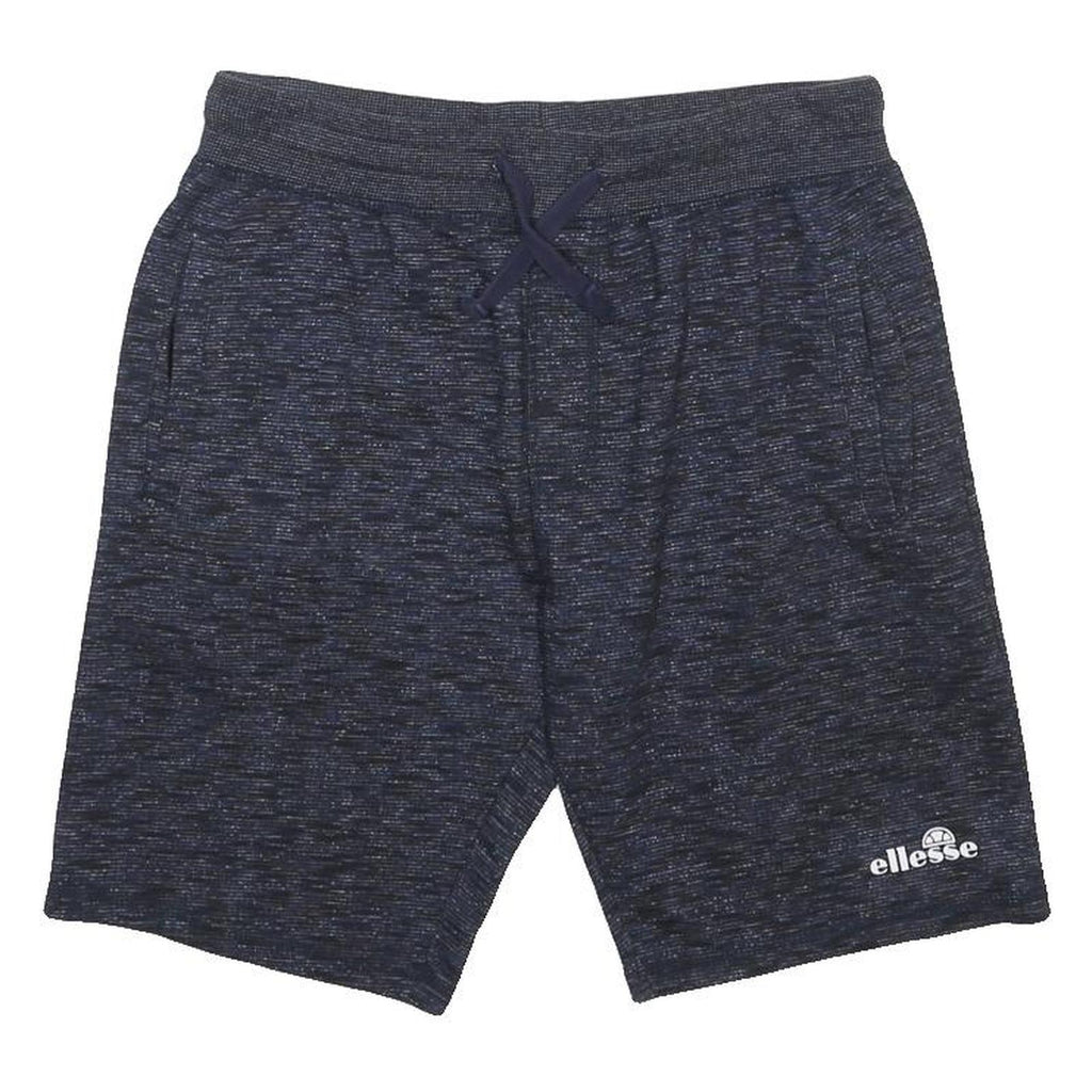 ELLESSE Mens Shorts Navy Casual Cotton Blend S W30 Drawstring Pockets