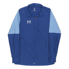 UNDER ARMOUR Mens Blue & Light Blue Zip Jacket L Polyester Blend Sportswear