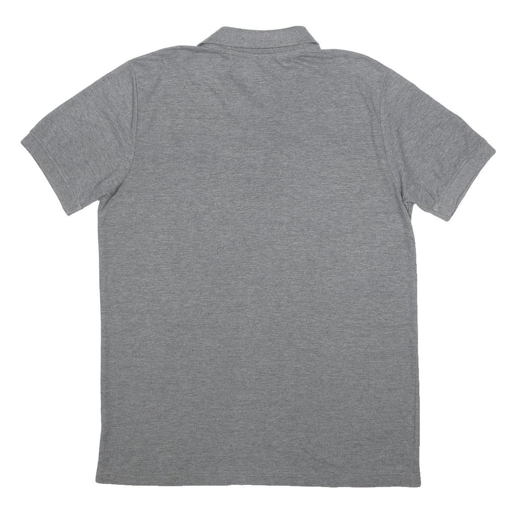KAPPA Mens Grey Short Sleeve Plain Polo Shirt L Cotton Blend Casual Sportswear