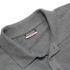 KAPPA Mens Grey Short Sleeve Plain Polo Shirt L Cotton Blend Casual Sportswear