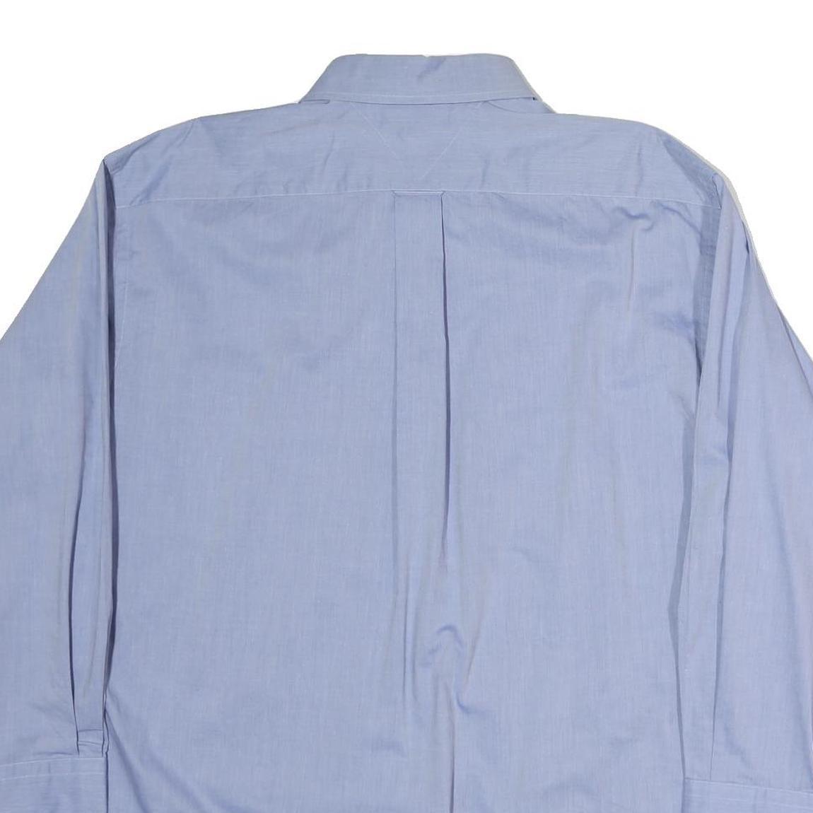 TOMMY HILFIGER Mens Blue Cotton Button-Down Shirt XL Classic Summer Look