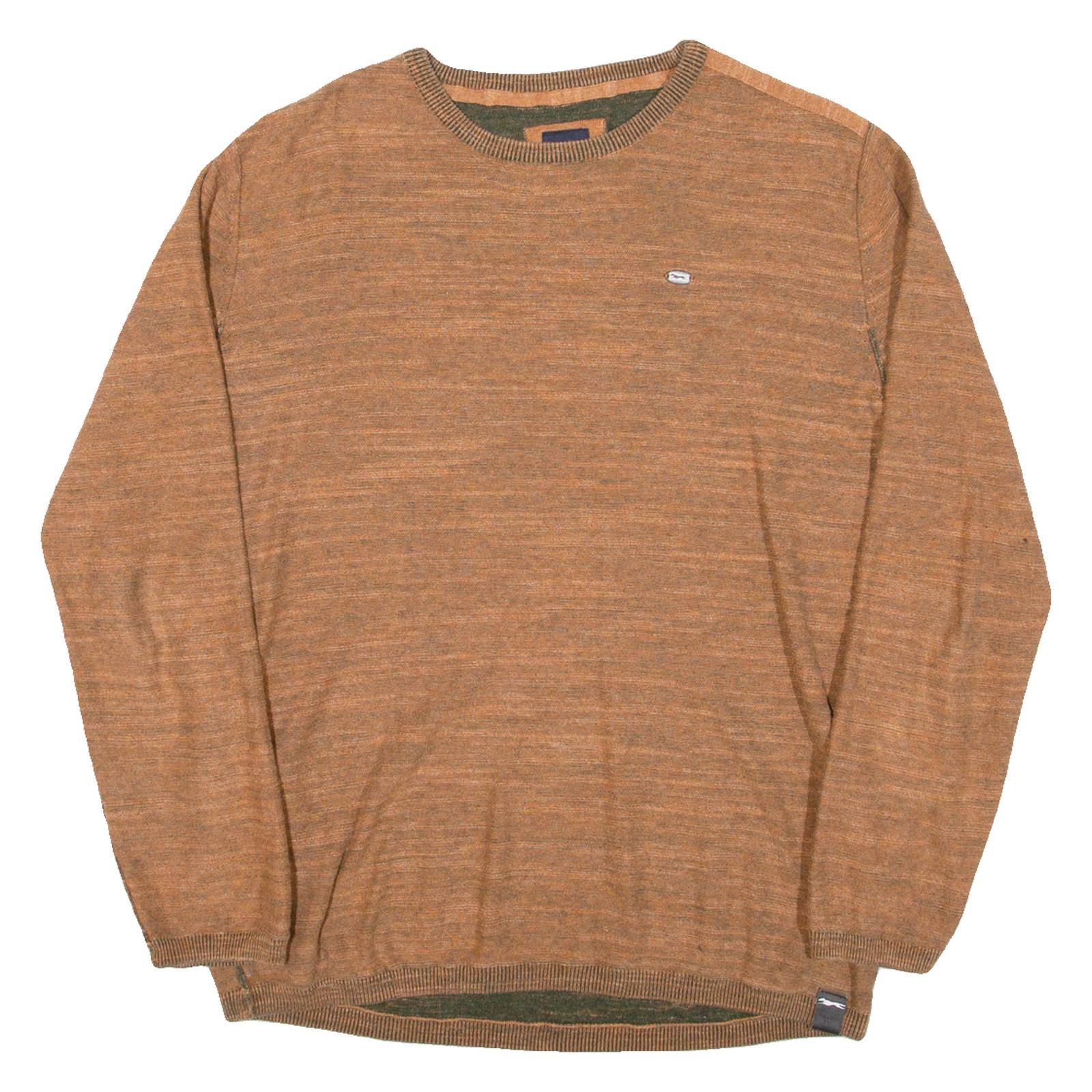 ENGBERS Mens Jumper Brown Tight Knit M