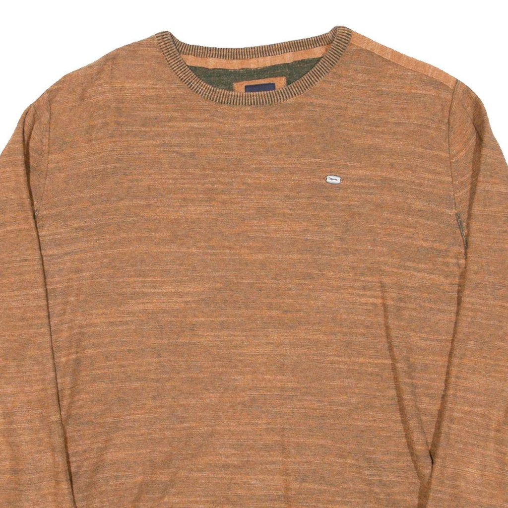 ENGBERS Mens Jumper Brown Tight Knit M