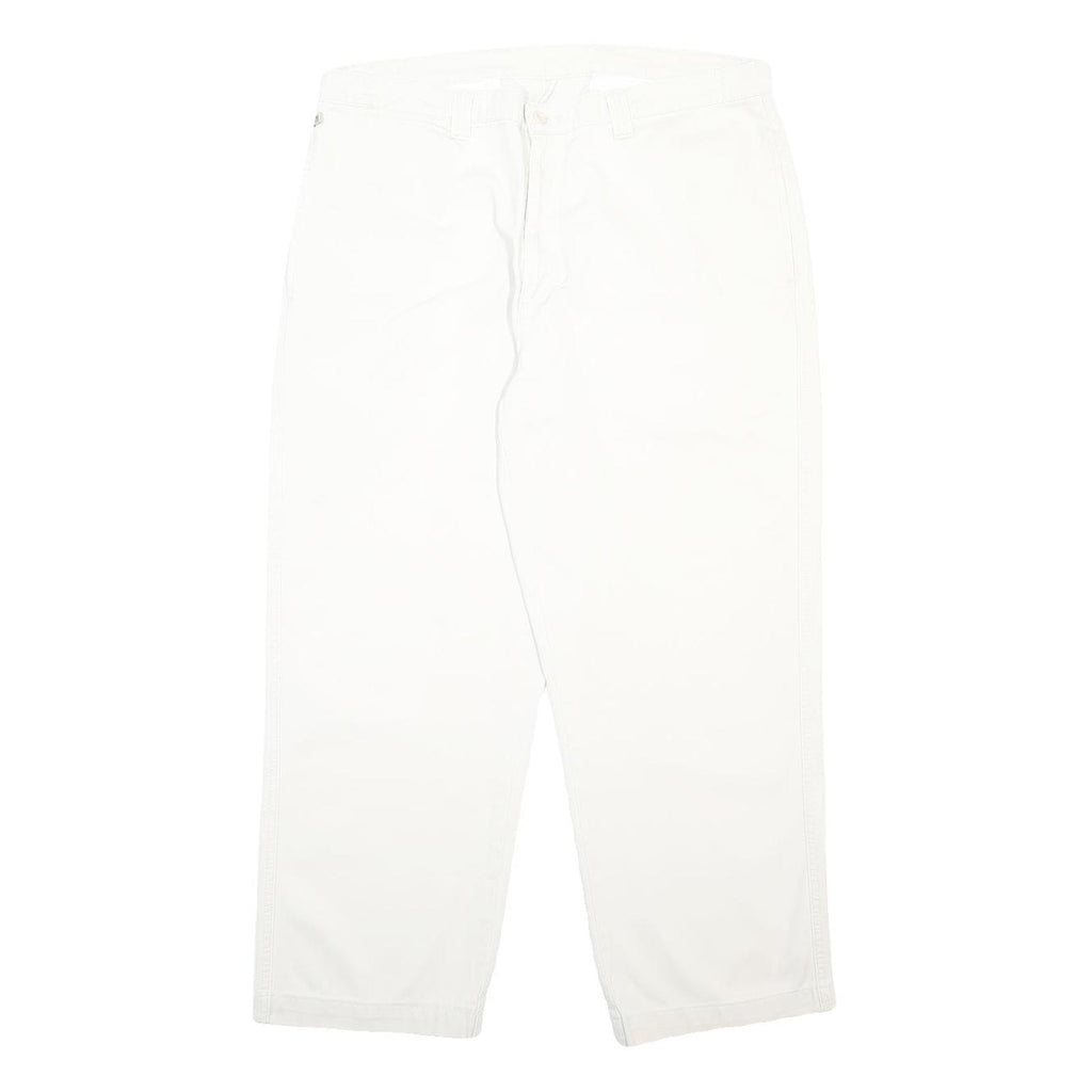 RALPH LAUREN POLO JEANS COMPANY Mens Cotton White Relaxed Straight Trousers W38