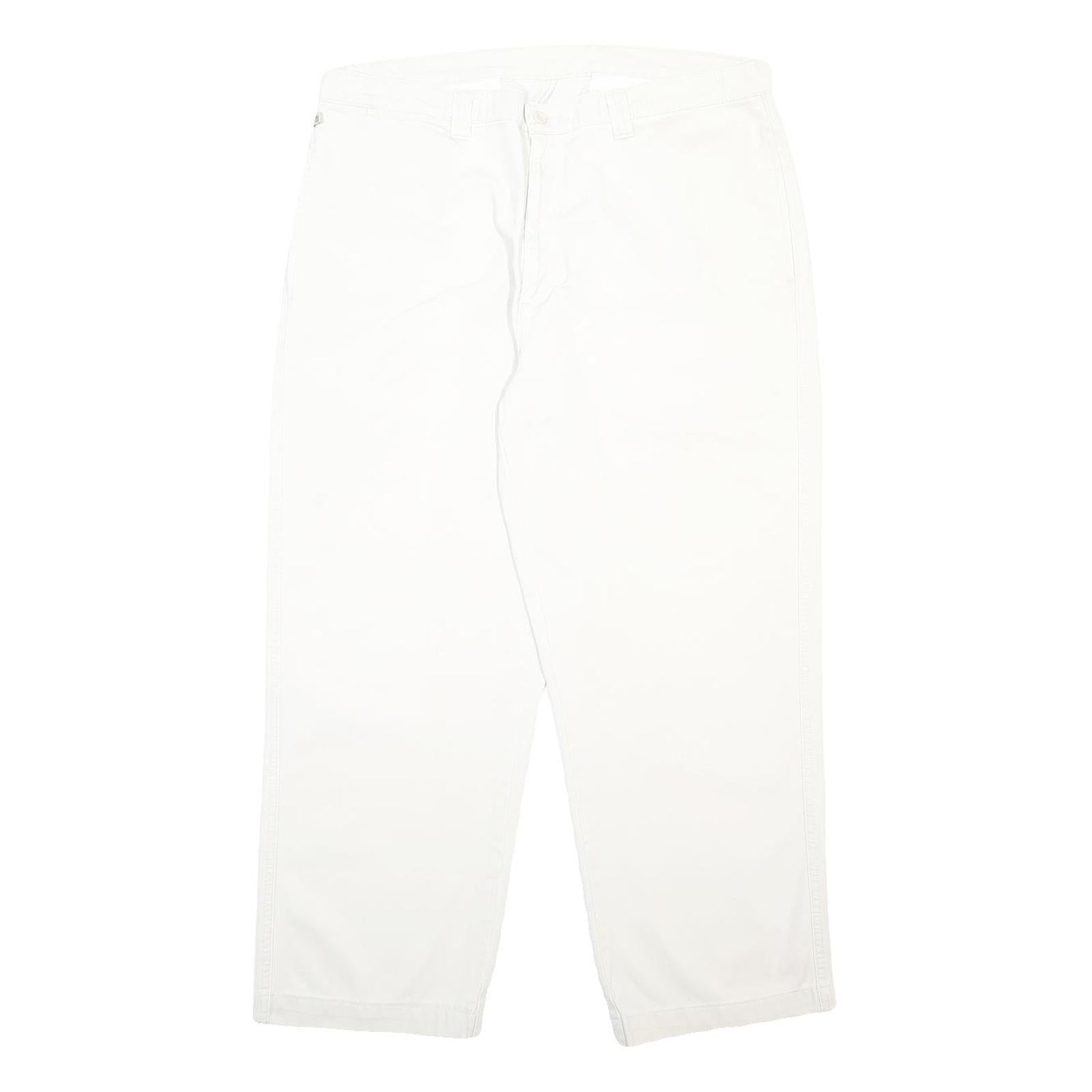 RALPH LAUREN POLO JEANS COMPANY Mens Cotton White Relaxed Straight Trousers W38