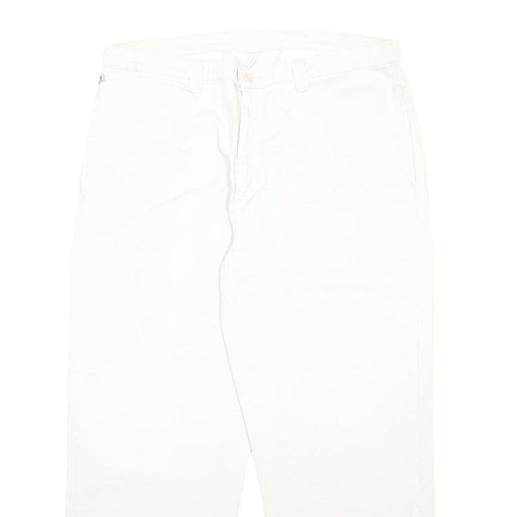 RALPH LAUREN POLO JEANS COMPANY Mens Cotton White Relaxed Straight Trousers W38