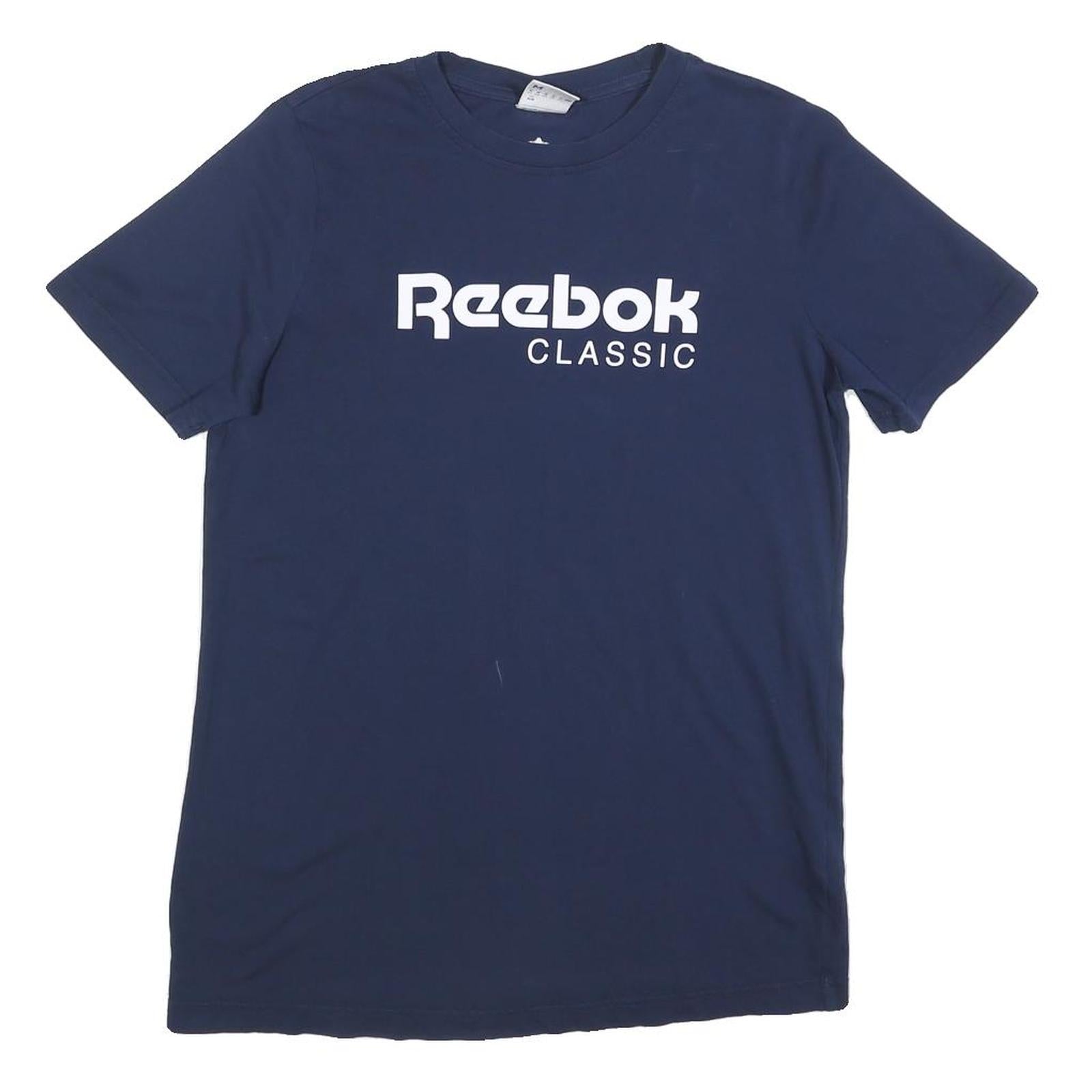 REEBOK Womens Blue Classic T-Shirt M Short Sleeve Crew Neck Cotton Blend