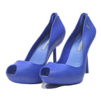 MELISSA Womens Blue Synthetic Peep Toe Stiletto Heels UK 5 Fashion High