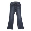 Womens Regular Blue Denim Rinse Button Jeans W27 L30 Stylish Pocket Detail
