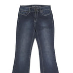 Womens Regular Blue Denim Rinse Button Jeans W27 L30 Stylish Pocket Detail