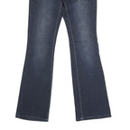 Womens Regular Blue Denim Rinse Button Jeans W27 L30 Stylish Pocket Detail